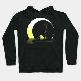 Tent In The Moonlight While Camping Hoodie